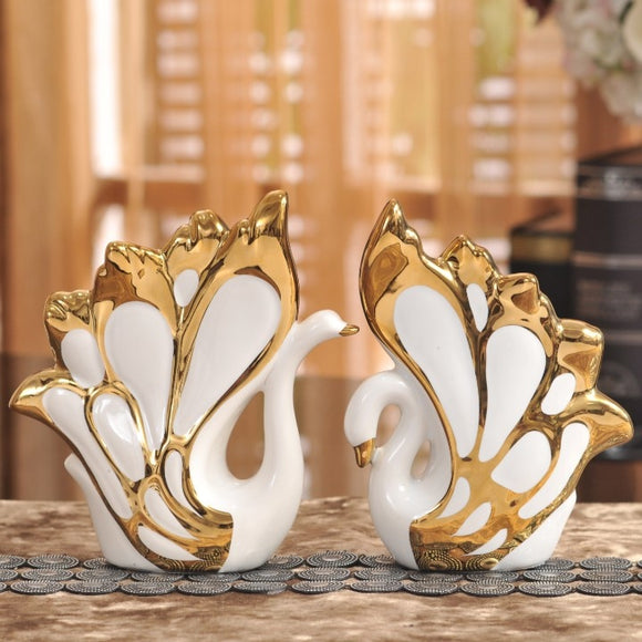 Home Furnishing ceramic Little Swan crafts