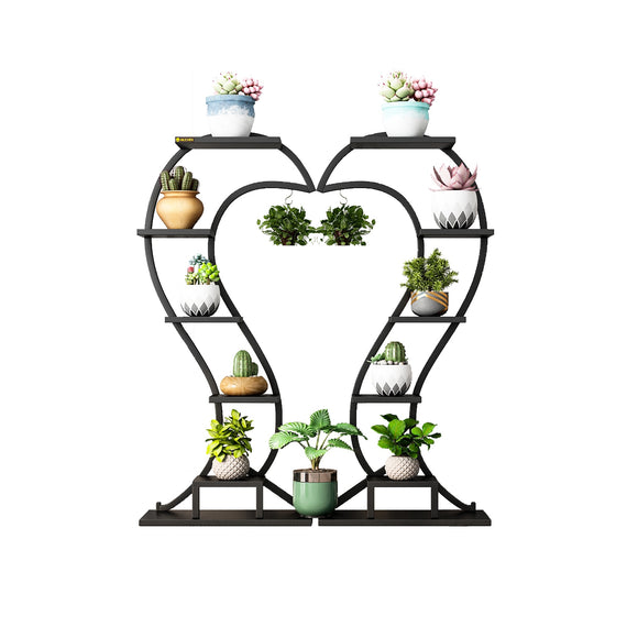 2 Pcs 6 Tier Heart Shape Ladder Plant Stands